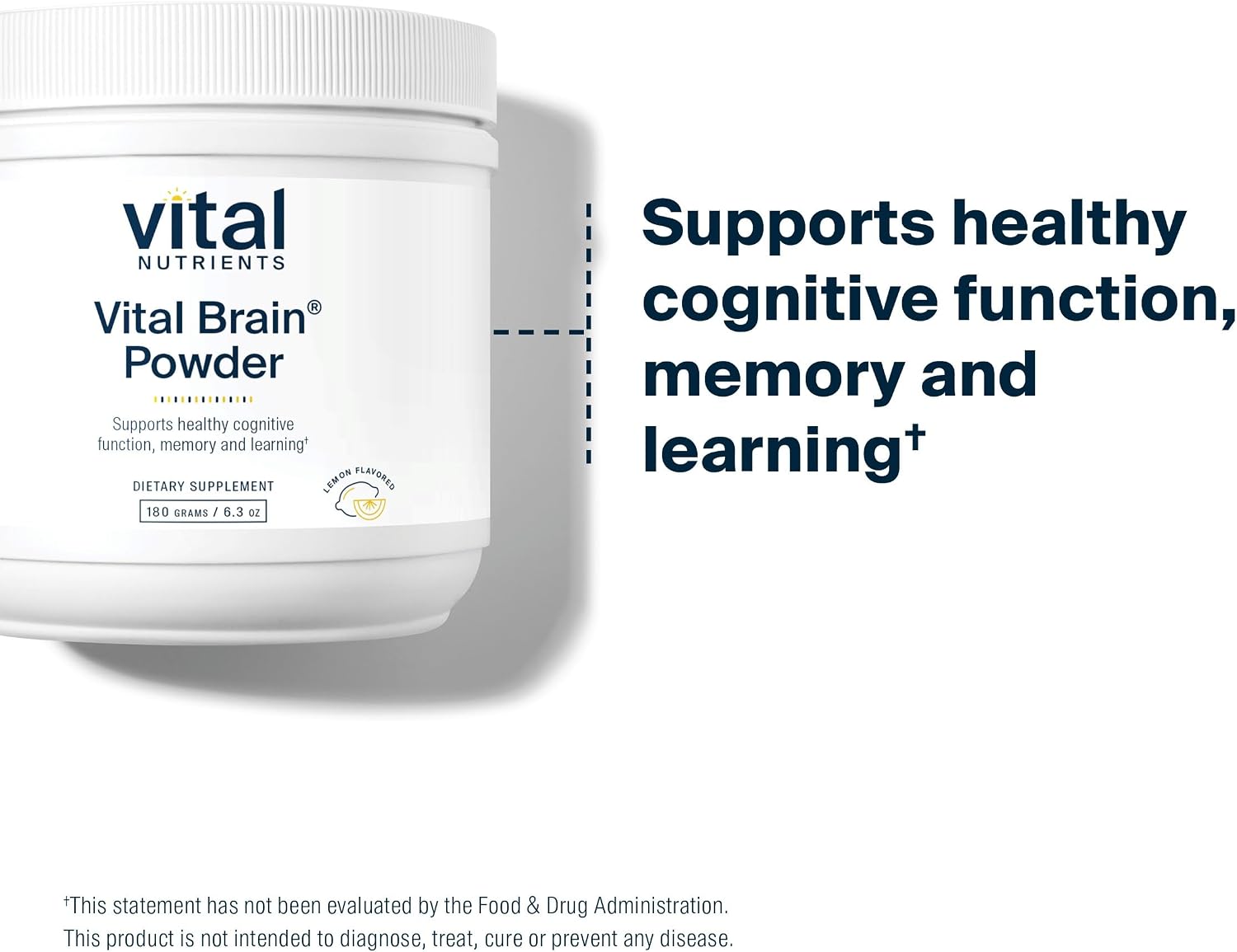 Vital Brain Powder - Phosphatidylserine, Acetyl-L-Carnitine, GPC - Lemon Flavour - 150g - görsel 6
