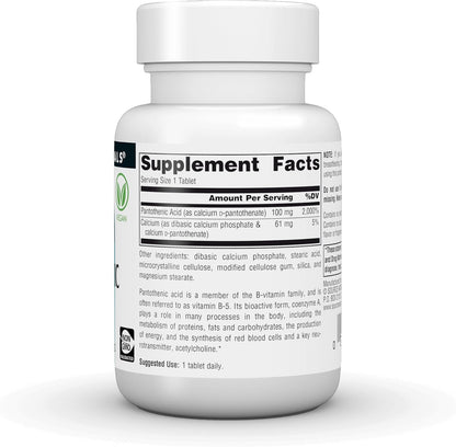 Source Naturals Pantothenic Acid 100 mg - Vitamin B5 Supplement (100 Tablets)