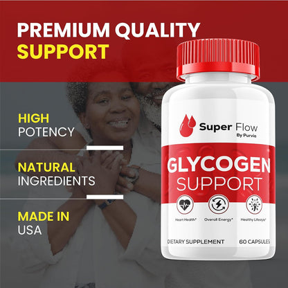 Super Flow Glycogen Optimiser – Maximum Strength Food Supplement for Overall Wellness Support (120 Capsules)