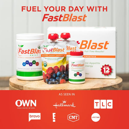 FastBlast Organic Super Greens Powder – Over 30 Superfoods with Probiotics, 180g