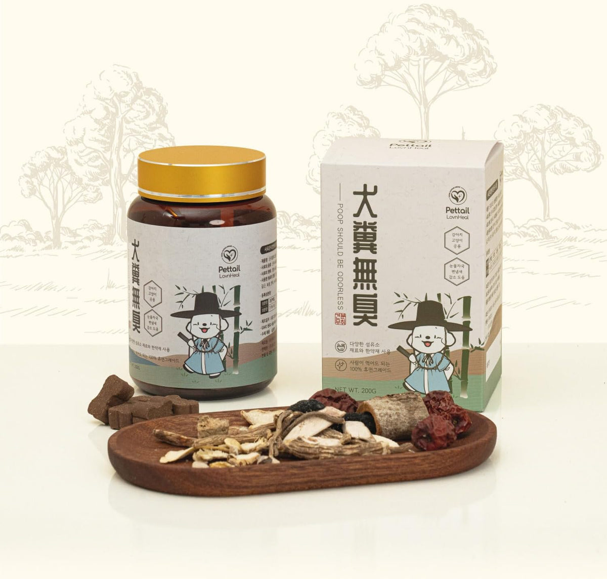 Lovnheal Pet Stool & General Gut Health Supplement - Korean Natural Herb Chew for Dogs and Cats - 198 g - görsel 1