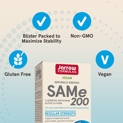 Jarrow Formulae SAMe 200 mg - 60 Tablets - Food Supplement