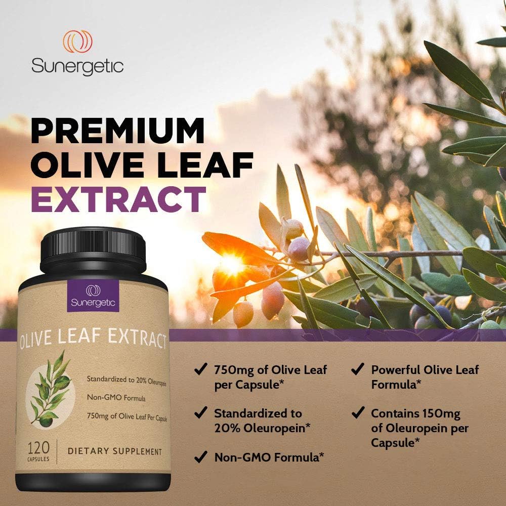 Premium Olive Leaf Extract Capsules – 20% Oleuropein – Immune & Cardiovascular Support – 750 mg – 120 Capsules - görsel 6