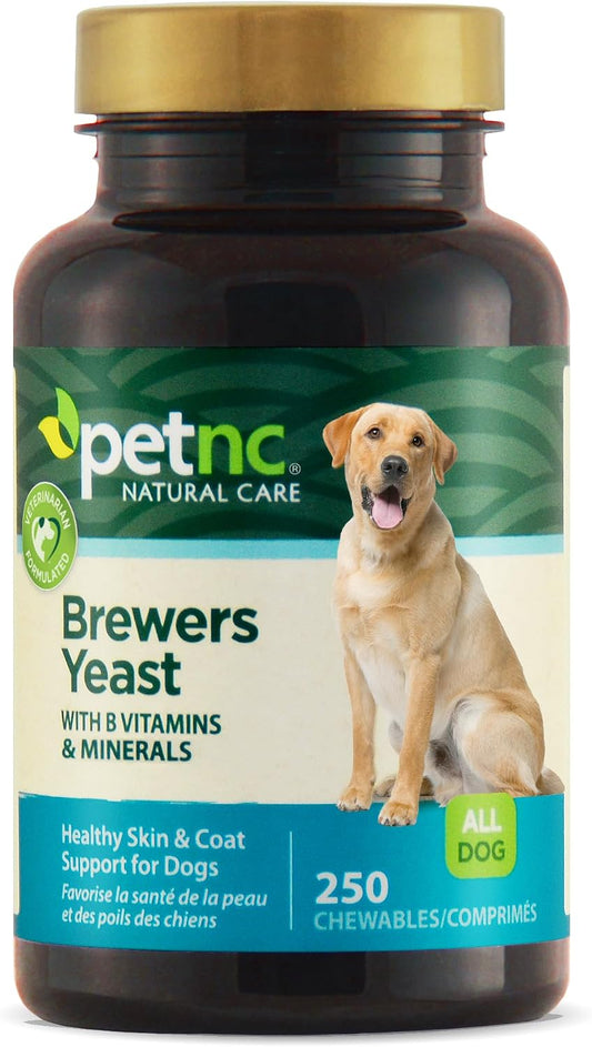PetNC Natural Care Brewers Yeast Dog Skin and Coat Supplement, 250 Chewables