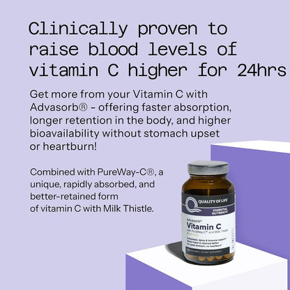 Quality of Life – Advasorb® Vitamin C Supplement – 60 Vegicaps
