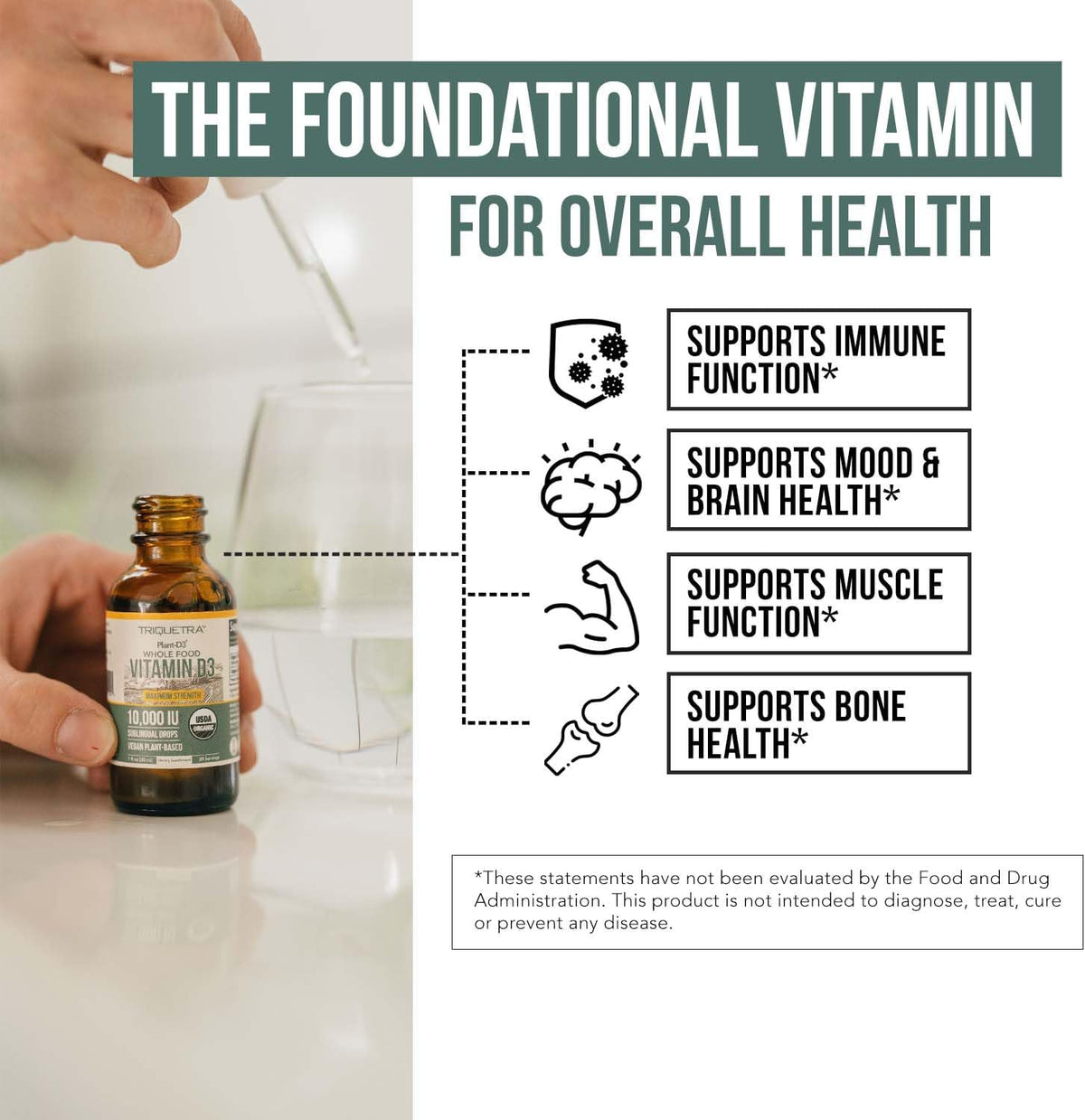 Plant-D3 Organic Vitamin D3 5000 IU - Vegan Sublingual Liquid Drops (30 ml) - görsel 5