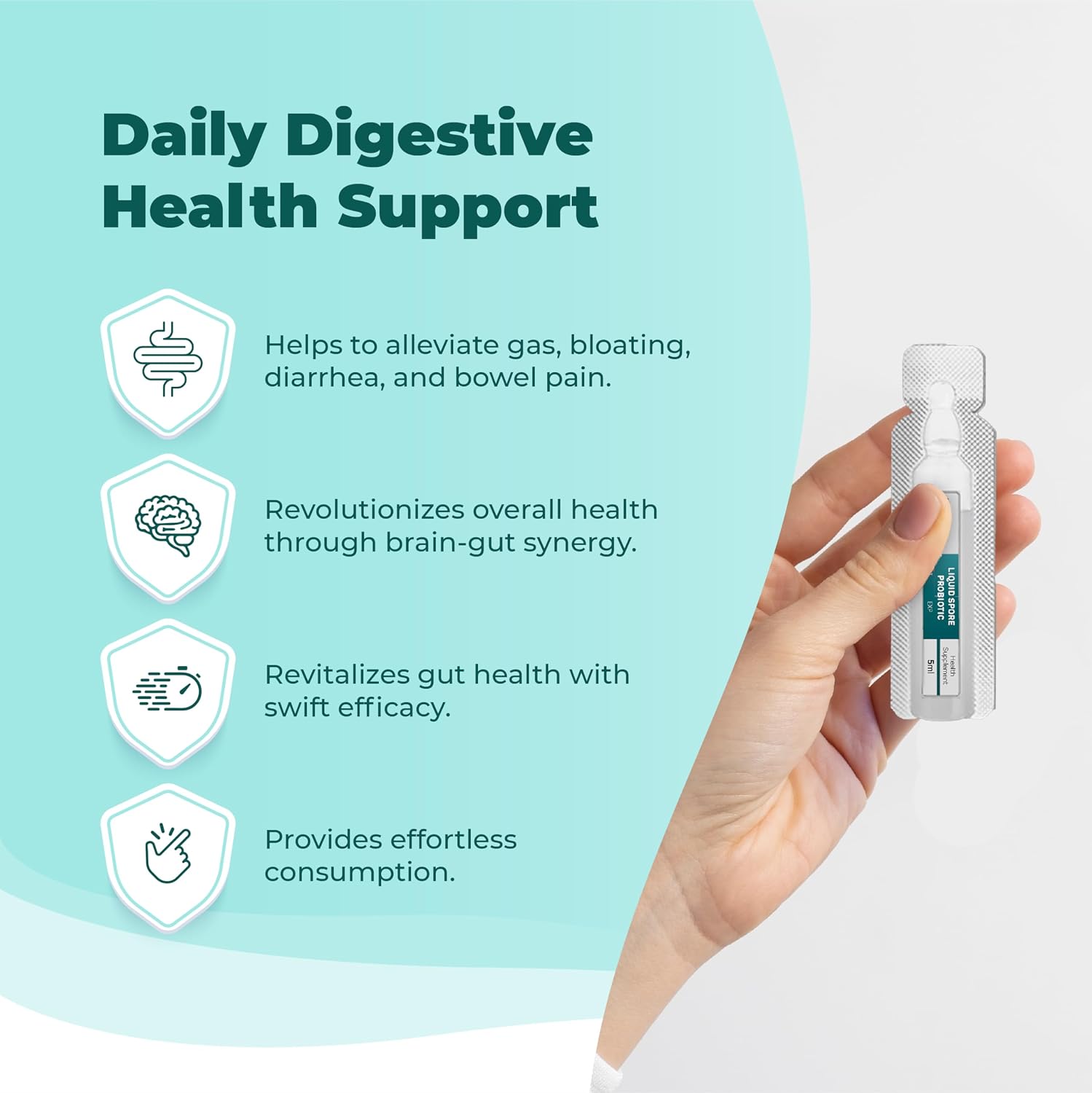 Gut Shields Liquid Spore Probiotic for Women and Men – Digestive and Immune Support - görsel 5