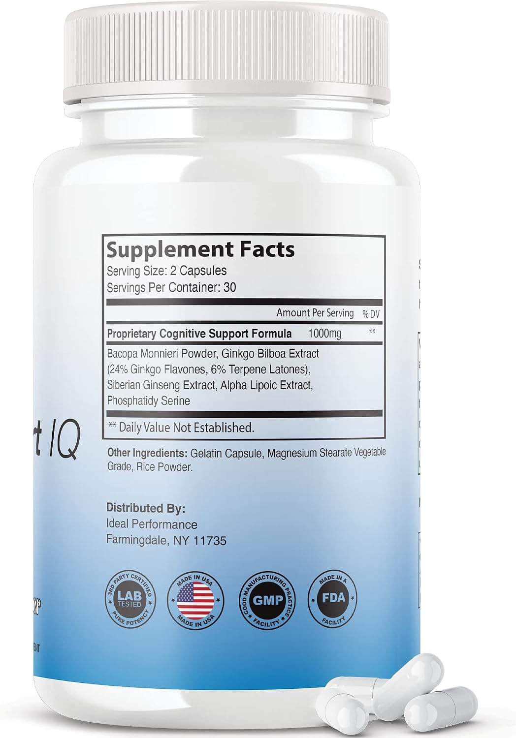 (Pack of 2) Neuro Smart IQ Brain Pills Neurosmart Mind Energy Plus Neurosmartiq (120 Capsules) - görsel 2