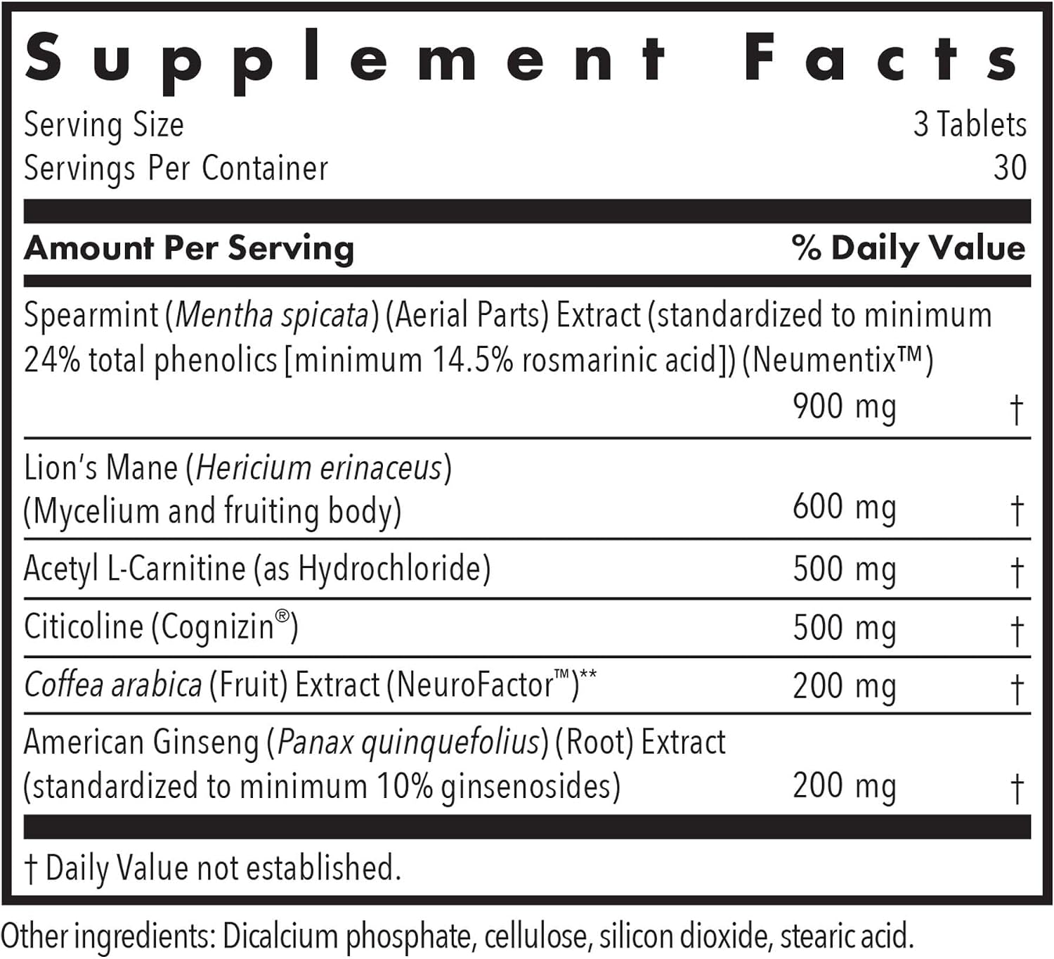 Allergy Research Group Advanced NeuroPlus - Nootropic Formula with Spearmint Extract, Lion's Mane & Citicoline - Supports Working Memory, Focus & Cognitive Function - 90 Tablets - görsel 2