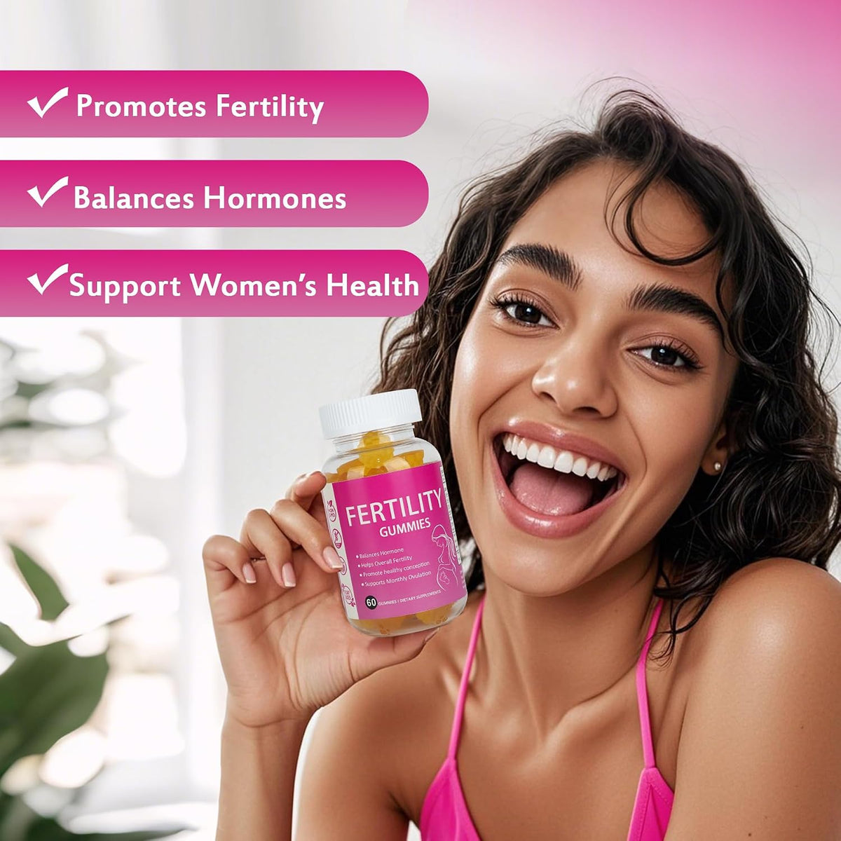 Laicuherb Fertility Support Gummies for Women – with Myo-Inositol & Pantothenic Acid, 60 Gummies - görsel 4