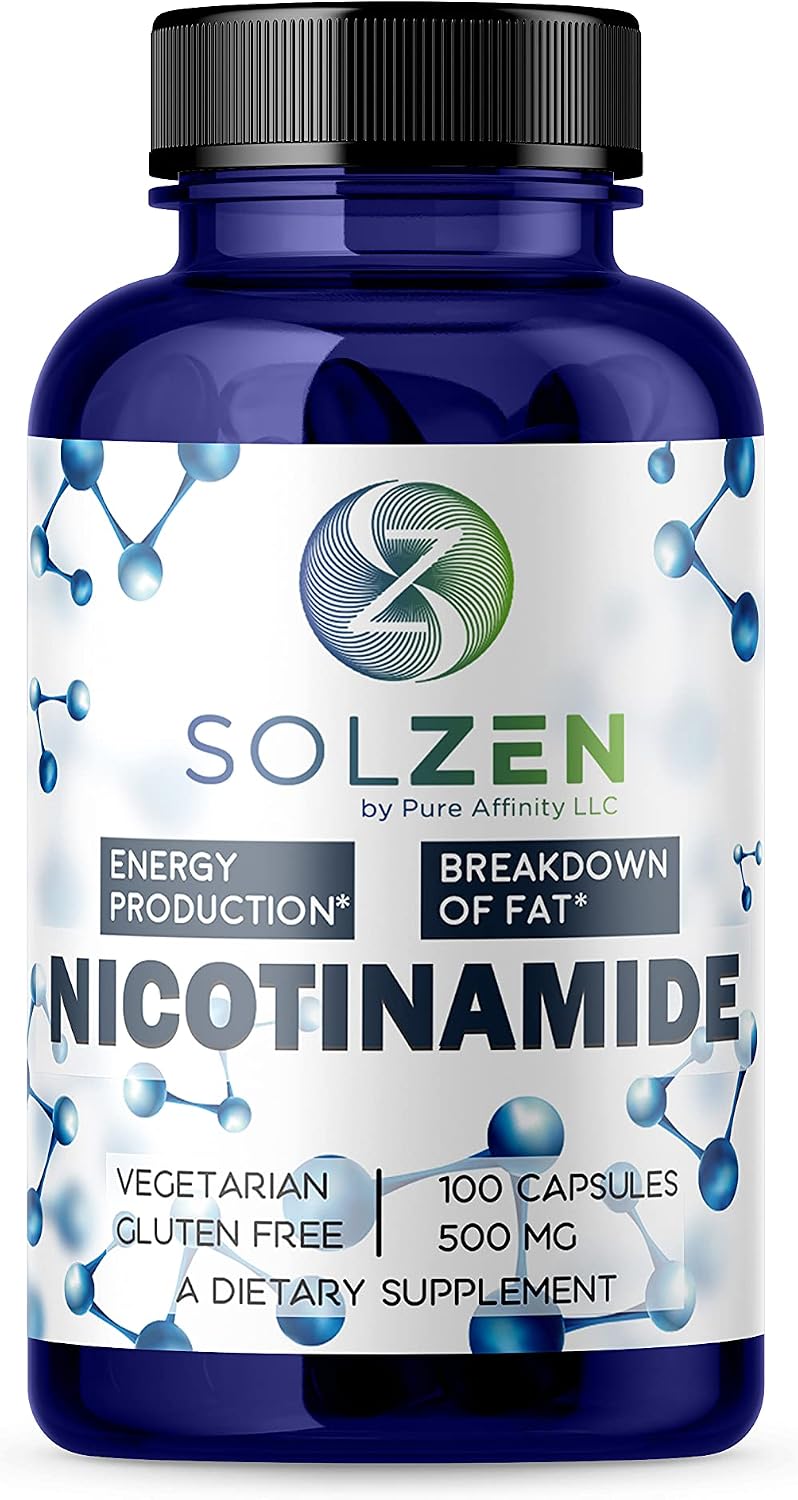 Pure Affinity B3 Nicotinamide 500 mg – Flush-Free Niacin, 100 Capsules - görsel 1