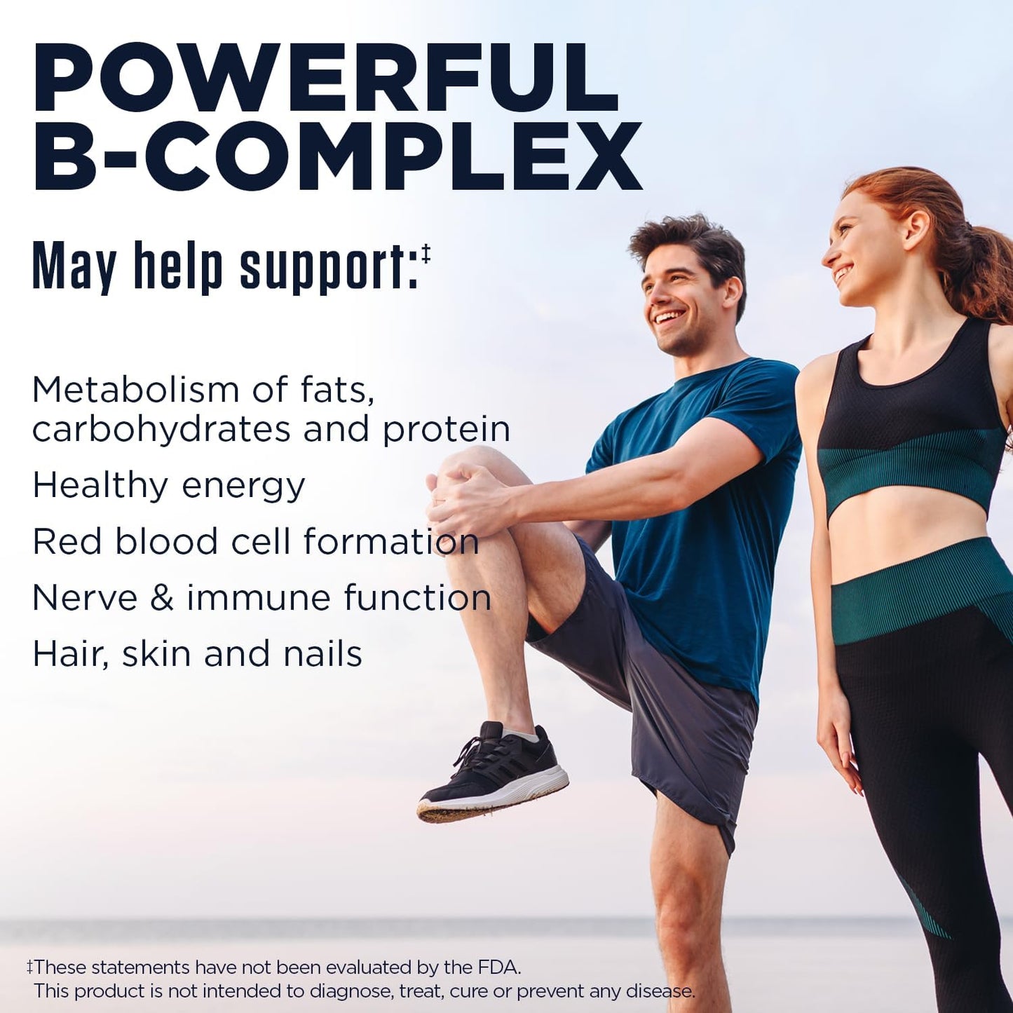 KAL B 50 Complex - B Vitamin Supplement for Energy and Metabolism, 50 Tablets - görsel 3