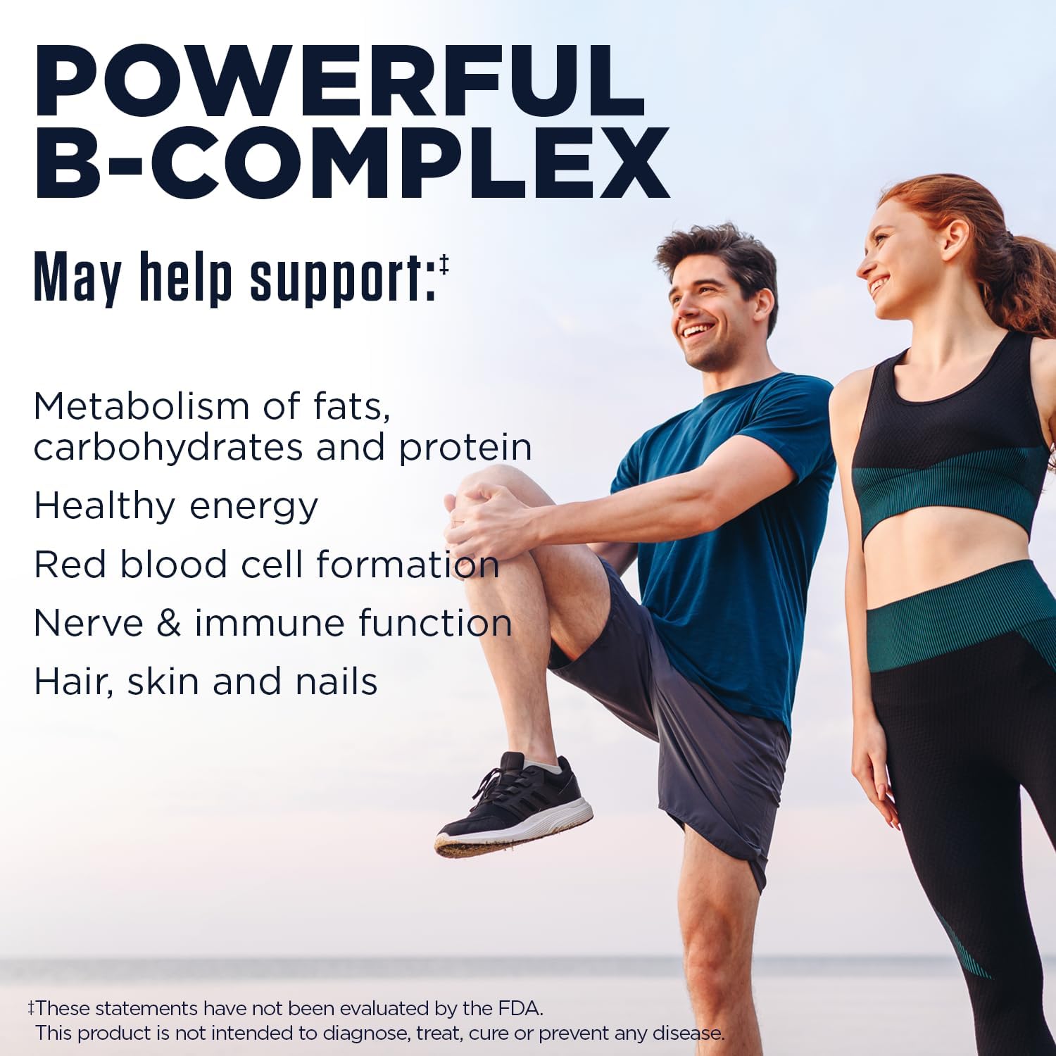 KAL B 50 Complex - B Vitamin Supplement for Energy and Metabolism, 50 Tablets - görsel 3
