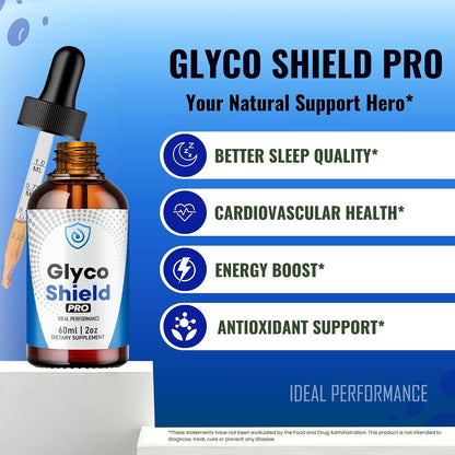 Glyco Shield Drops, Official GlycoShield Blood Formula Support Supplement - Maximum Strength, All Natural Formula (2 Pack)