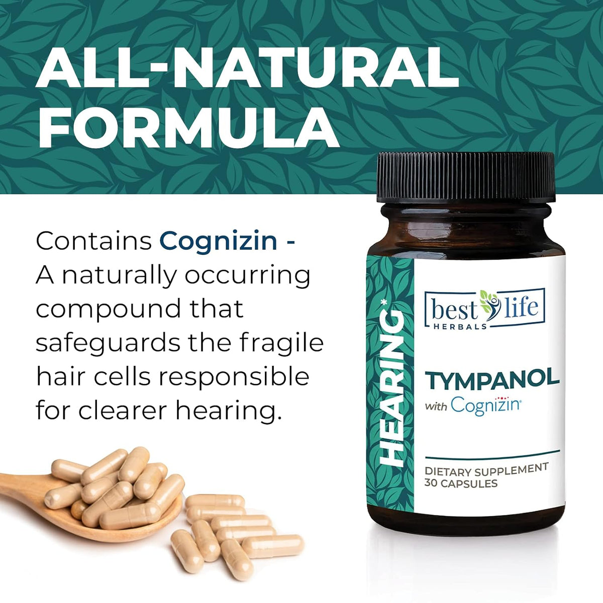 Tympanol – Hearing Supplement with Cognizin – Ear Health Support – 30 Capsules - görsel 4