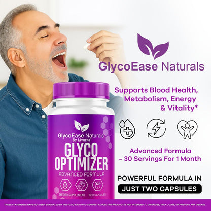 (3 Pack) GlycoEase Glyco Optimiser - Official GlycoEase Capsules Natural Supplement Support, Glycoease Premium Naturals, Glycoeas Advanced Formula Reviews, 180 Capsules for 3 Months