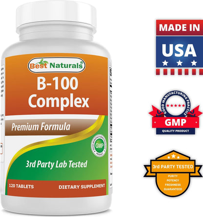 Best Naturals B-100 Complex for Adults, 120 Tablets