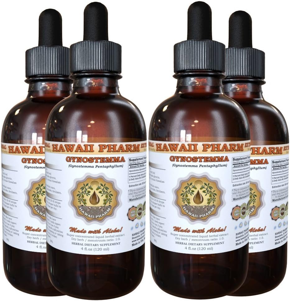Hawaii Pharm Gynostemma Liquid Extract, Gynostemma (Gynostemma Pentaphyllum) Tincture Supplement 2 x 118 ml - görsel 7