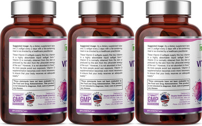 biophix Vitamin D3 10,000 IU – 380 Softgels, Pack of 3