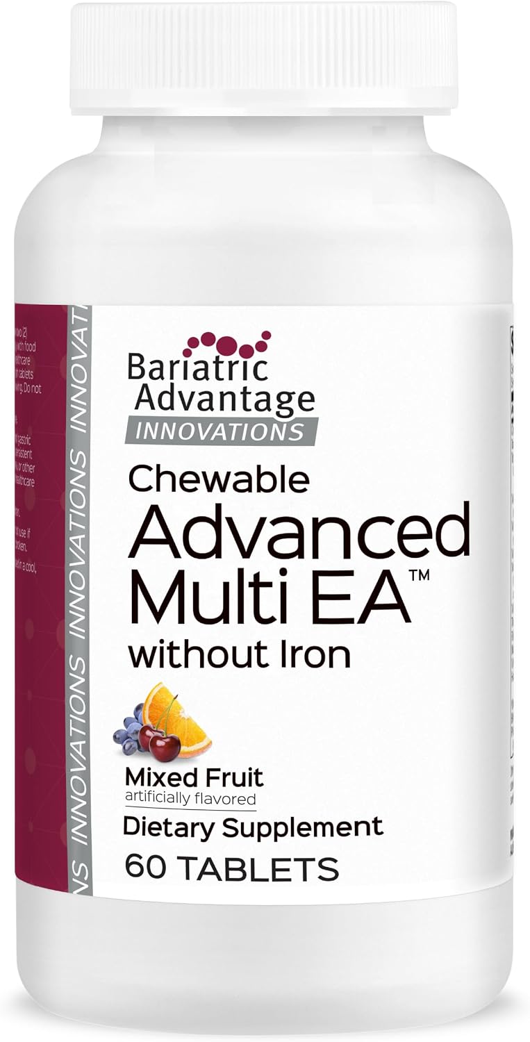 Bariatric Advantage Chewable Advanced Multi EA Without Iron – High Potency Daily Multivitamin for Bariatric Surgery Patients – Mixed Fruit – 60 Count - görsel 1