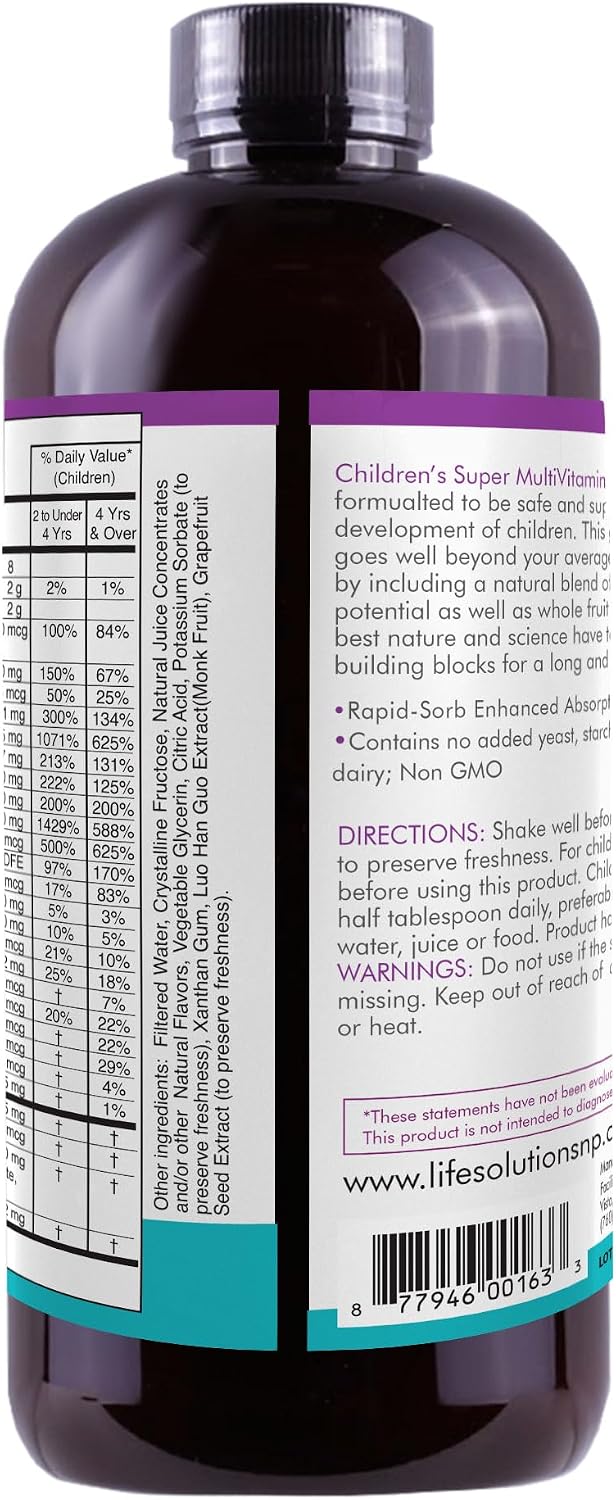 Children's Super Multivitamins and Minerals - Liquid Food Supplement, 946 ml - görsel 5