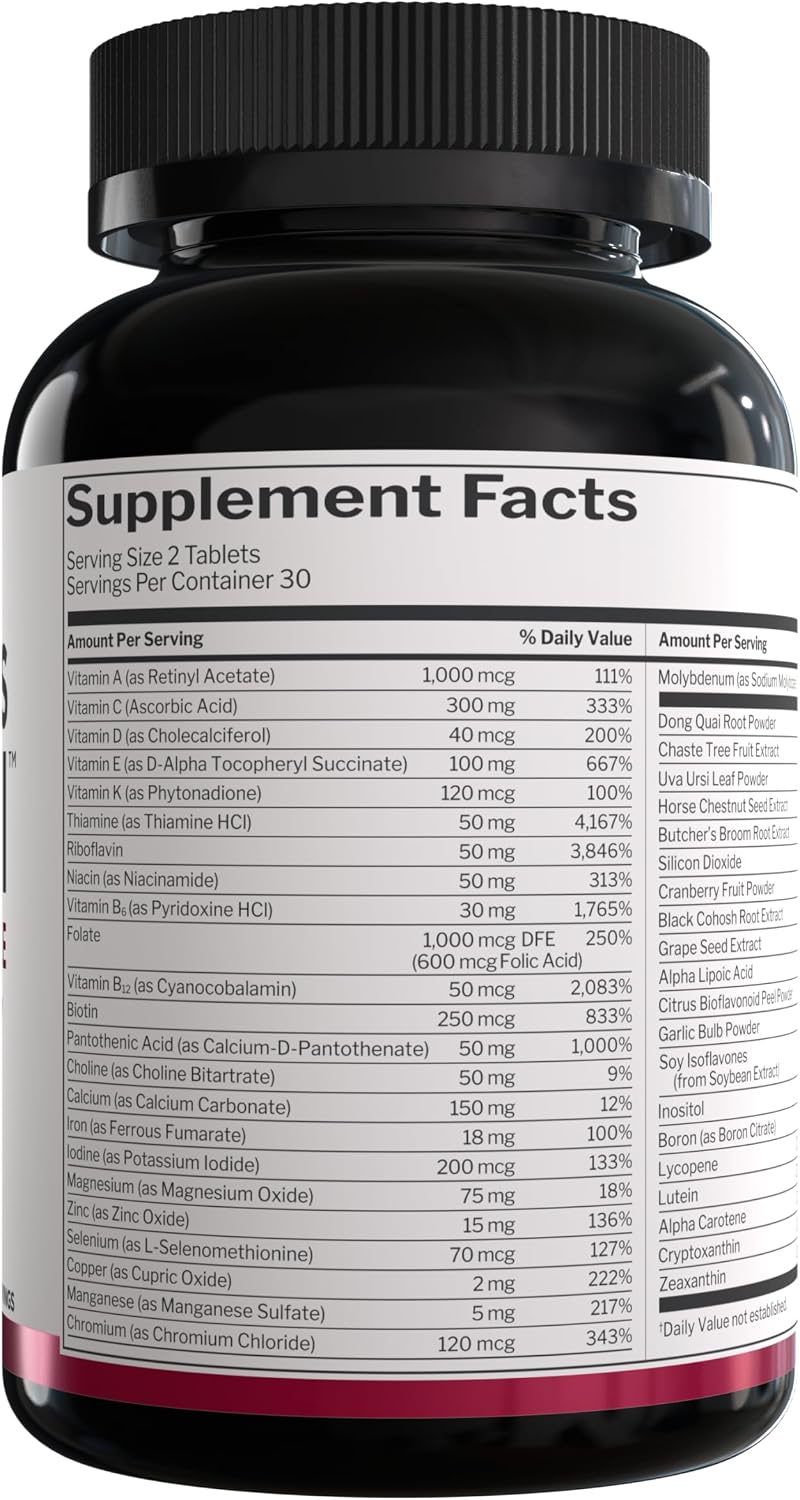 Rule 1 Proteins Women's Multi, 60 Tablets, 30-Day Supply | Women's Daily Multivitamin with Essential Minerals, Superfoods and Botanical Extracts for Active Lifestyles and Wellness Support - görsel 2
