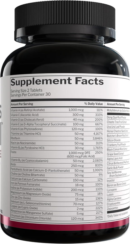 Rule 1 Proteins Women's Multi, 60 Tablets, 30-Day Supply | Women's Daily Multivitamin with Essential Minerals, Superfoods and Botanical Extracts for Active Lifestyles and Wellness Support