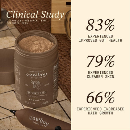 Cowboy Colostrum - First Milking Grass Fed Bovine Colostrum Powder (Chocolate Flavour, 40 Servings)