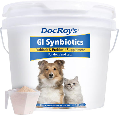 Doc Roy's GI Synbiotics Probiotic & Prebiotic Granules for Dogs and Cats, Chicken Flavour, 454g