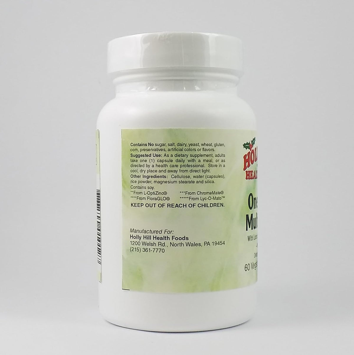 Holly Hill Health Foods One-Daily Multi Caps, 60 Vegetarian Capsules - görsel 3