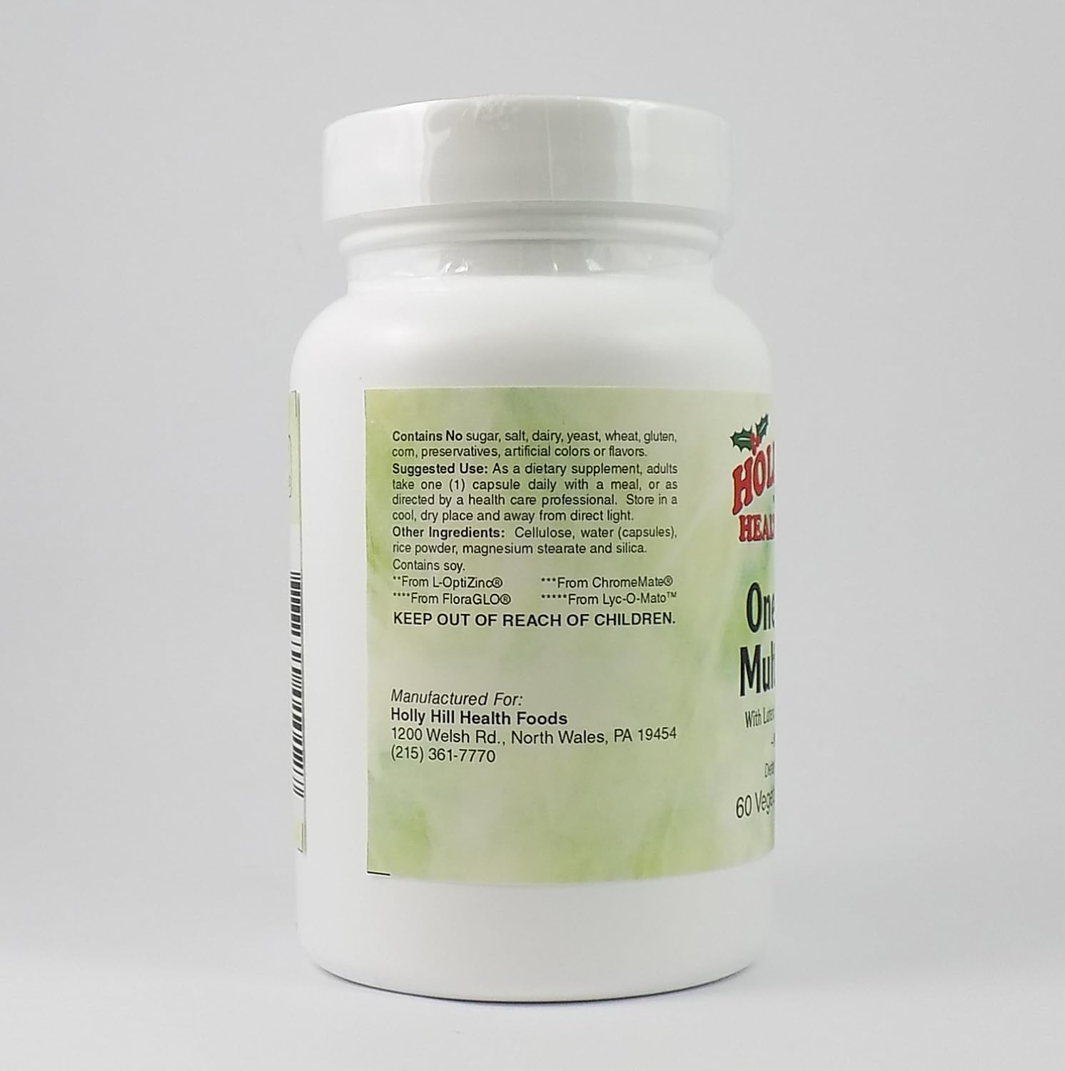 Holly Hill Health Foods One-Daily Multi Caps, 60 Vegetarian Capsules - görsel 3