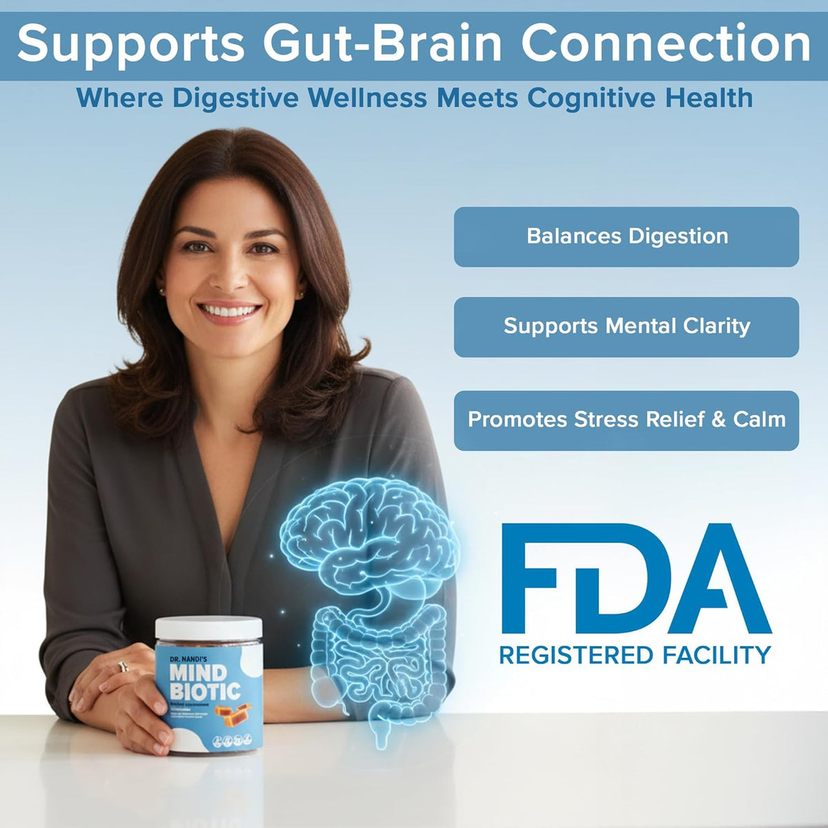 MindBiotic - Ashwagandha KSM-66, Probiotics & Prebiotics - 60 Caramel Cinnamon Chews - görsel 3