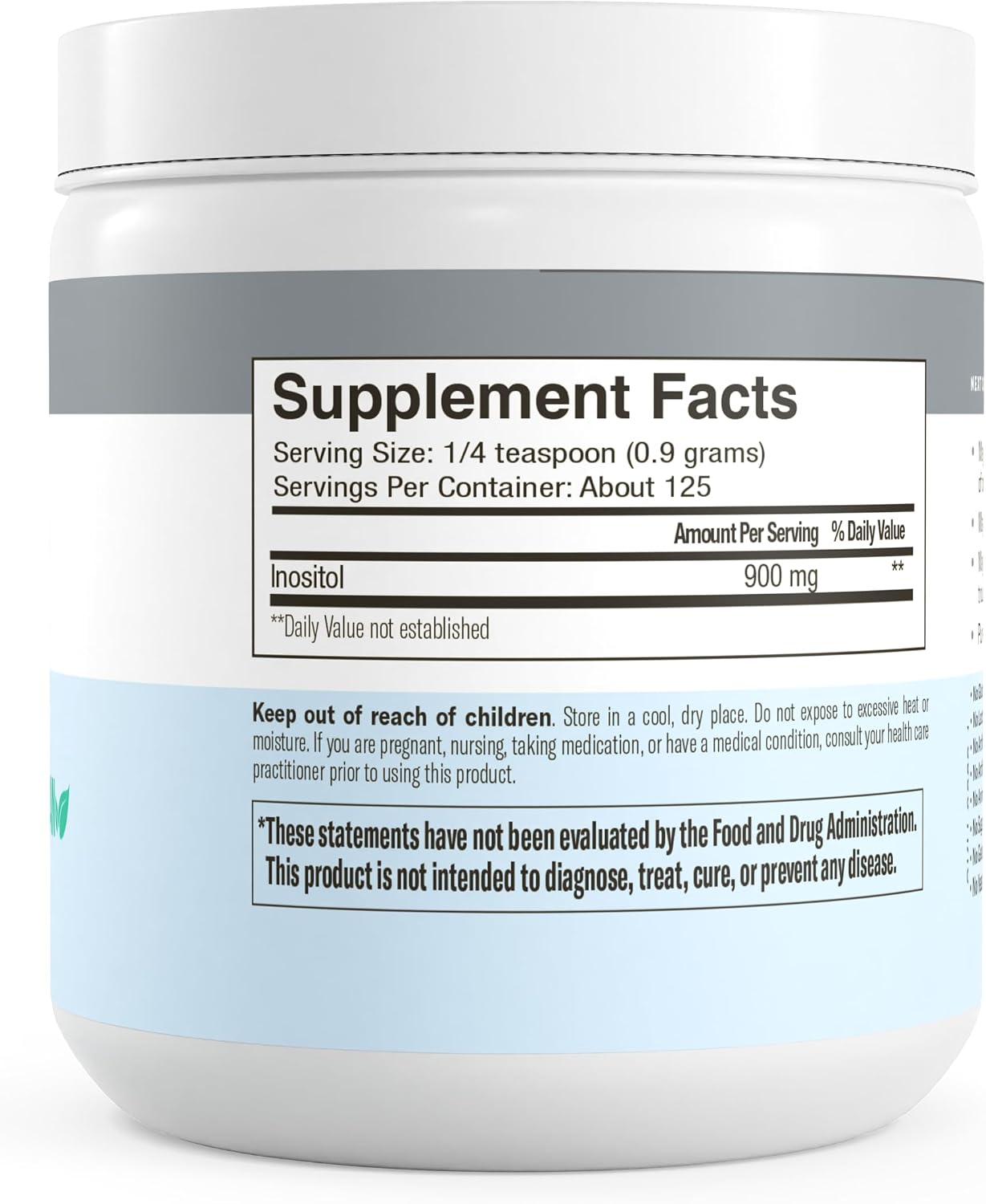 FREEDA Pure Myo-Inositol Powder – Unflavoured Single-Ingredient Inositol – 900 mg per Serving – 4 oz (113 g) - görsel 7