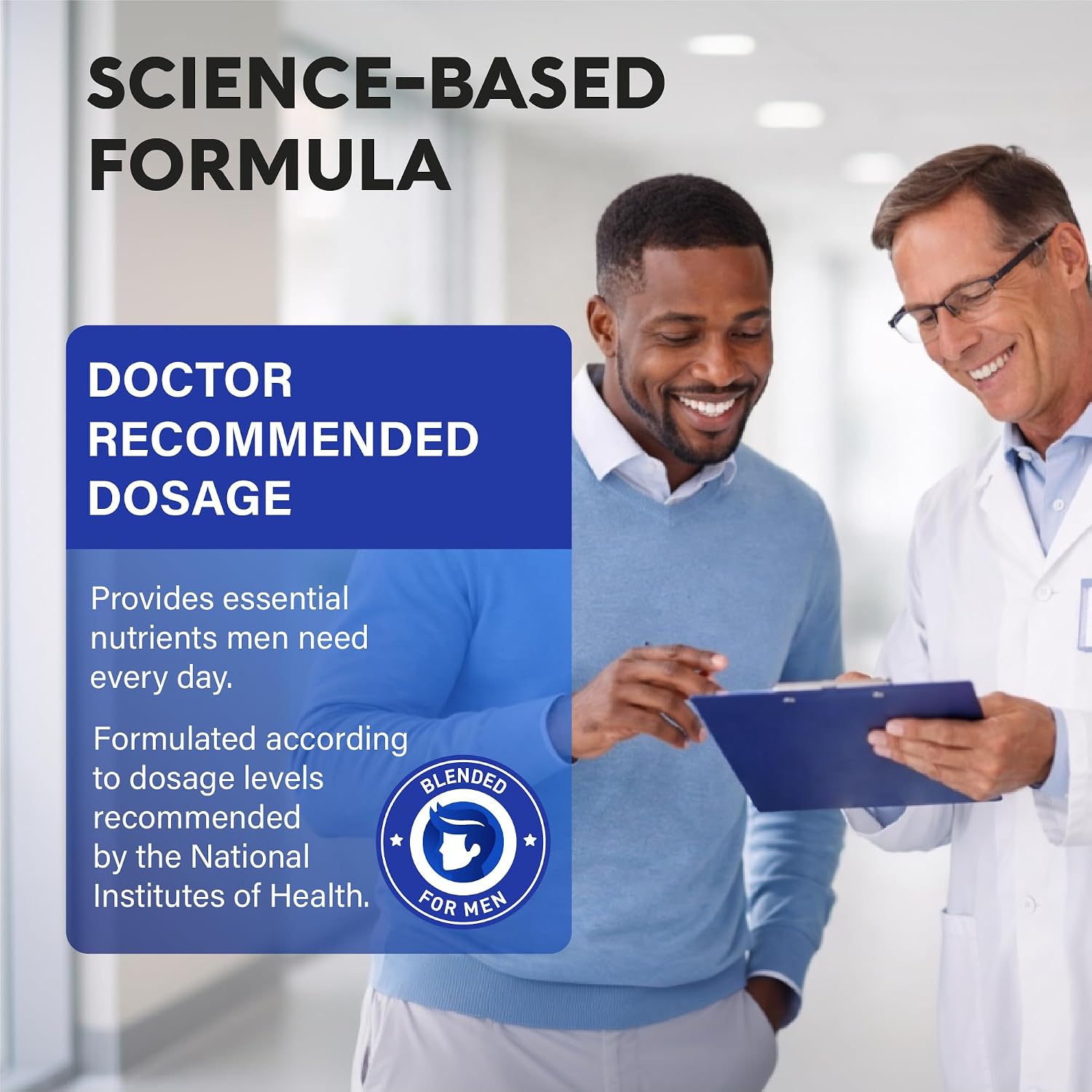 Multivitamin for Men - 46-in-1 with B-Complex & Whole Food Blend - Energy, Focus and Brain Health - 90 Capsules - görsel 6