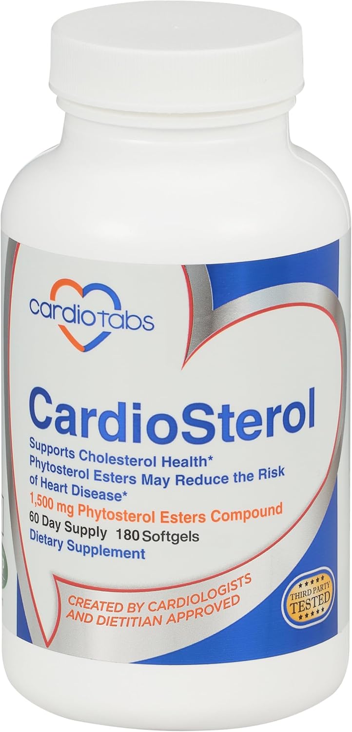 CardioSterol - Plant Sterols and Fish Oil Food Supplement, 180 Soft gel capsule Capsules (60-Day Supply) - görsel 1