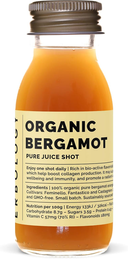 Erbology 100% Organic Bergamot Juice – 12 Daily Shots (60ml)