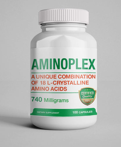 AminoVirox AMINOPLEX 740mg – Amino Acid Supplement for Metabolic Support (100 Capsules)