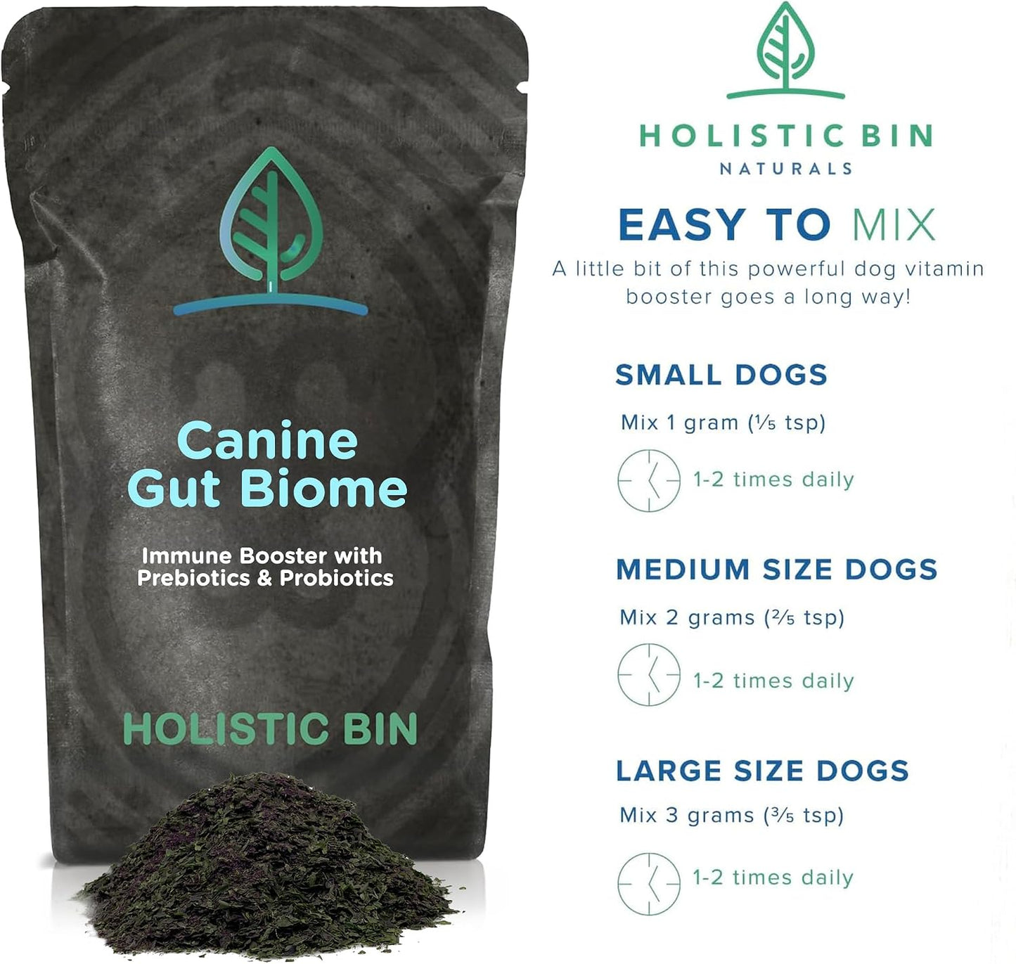 Holistic Bin Canine Gut Biome Blend - Plant-Based Dog Food Topper (50g) - görsel 3