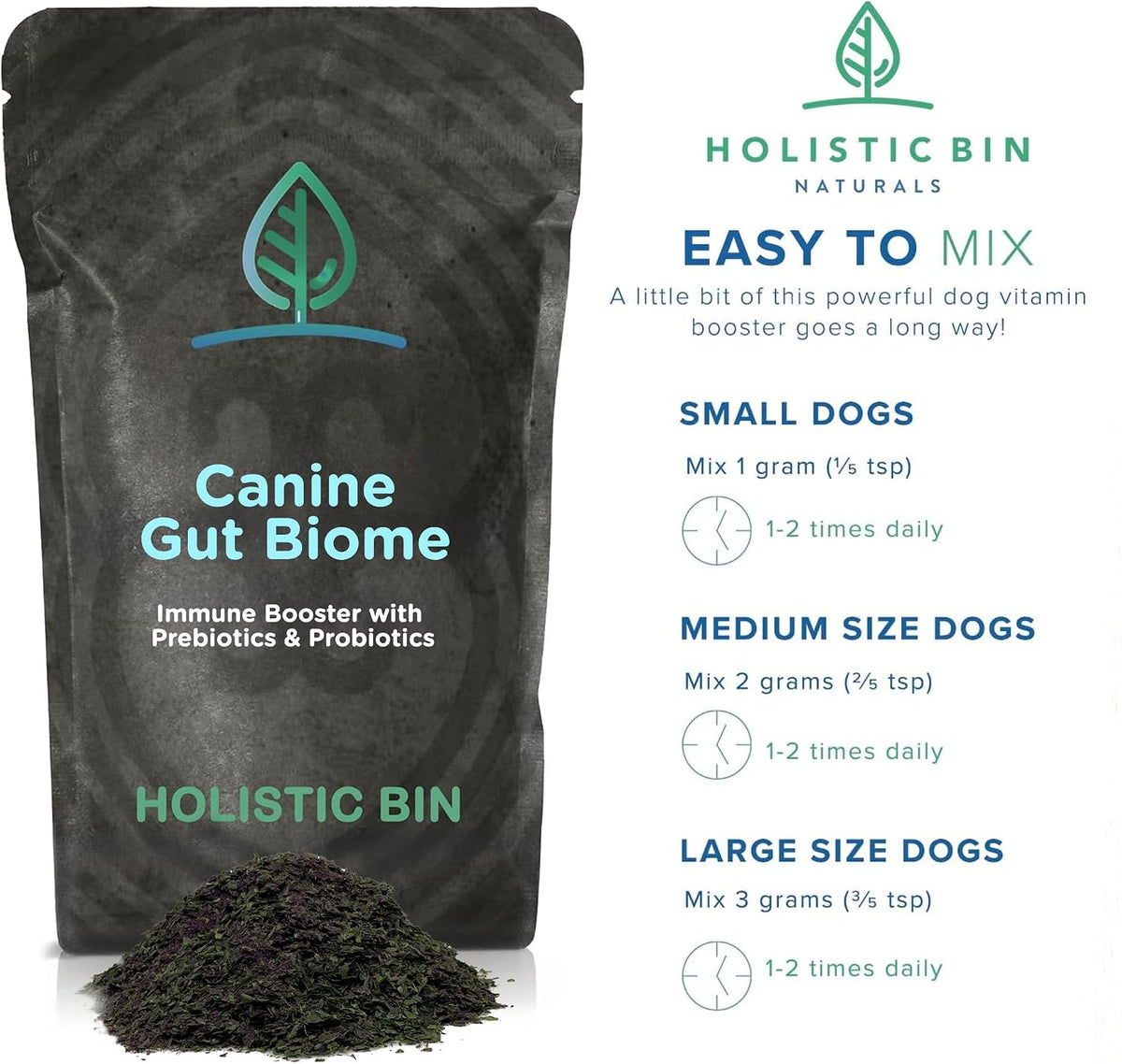 Holistic Bin Canine Gut Biome Blend - Plant-Based Dog Food Topper (50g) - görsel 3