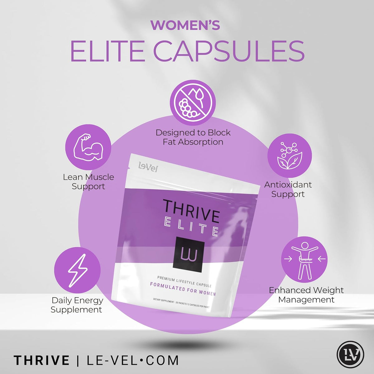 Le-Vel Thrive Elite Lifestyle Capsules - Food Supplement for Women, 60 Capsules - görsel 4