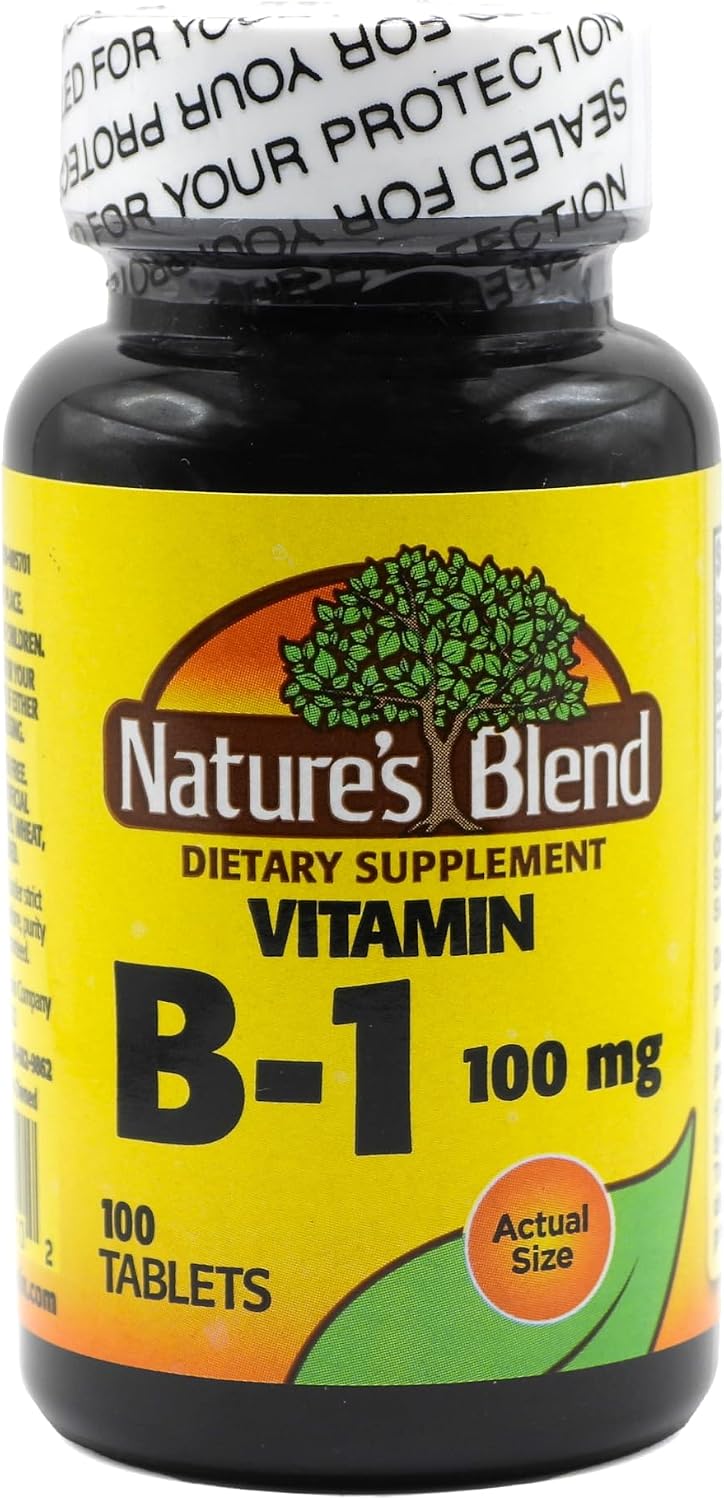 Nature's Blend Vitamin B-1 (Thiamine) 100 mg, 100 Tablets - görsel 1