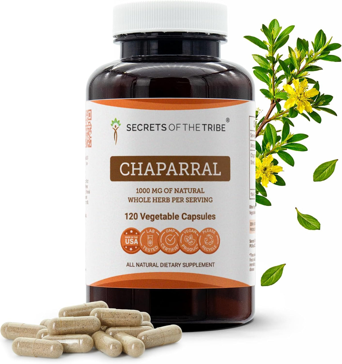 Secrets of the Tribe Chaparral 60 Capsules, 1000 mg - görsel 6
