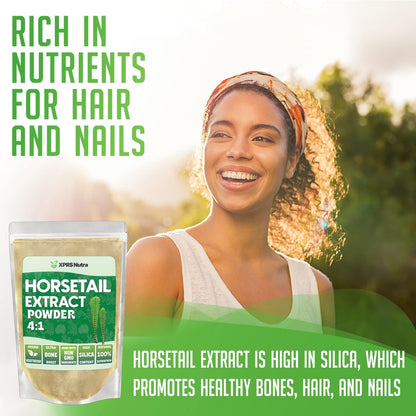 XPRS Nutra Horsetail Extract Powder for Hair, Nails and Bones – High Potency Horsetail Root Powder – 113 g