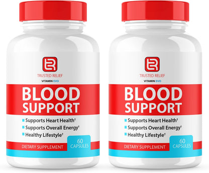 Trusted Relief Blood Support Capsules (2 Pack) - Advanced Strength Supplement