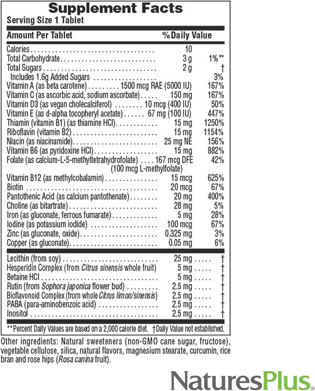 Nature's Plus Adult's Chewable Multivitamin & Mineral, Pineapple Flavour - 90 Tablets - görsel 5