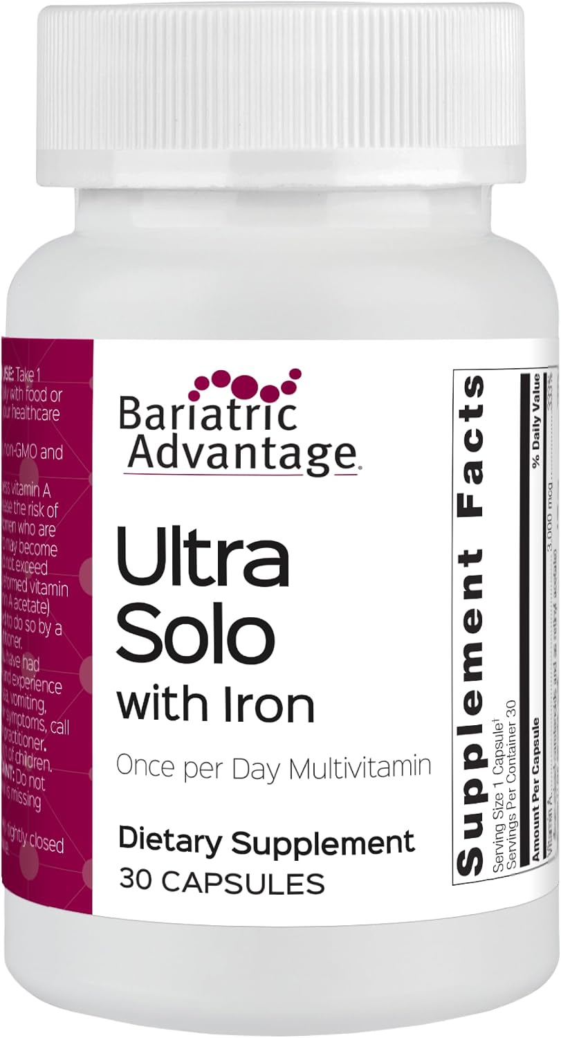 Bariatric Advantage Ultra Solo with Iron - Once-Daily Multivitamin for Bariatric Patients, 90 Capsules - görsel 8
