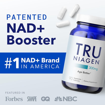 TRU NIAGEN Patented NAD+ Supplement - 300mg Niagen, 90 Capsules