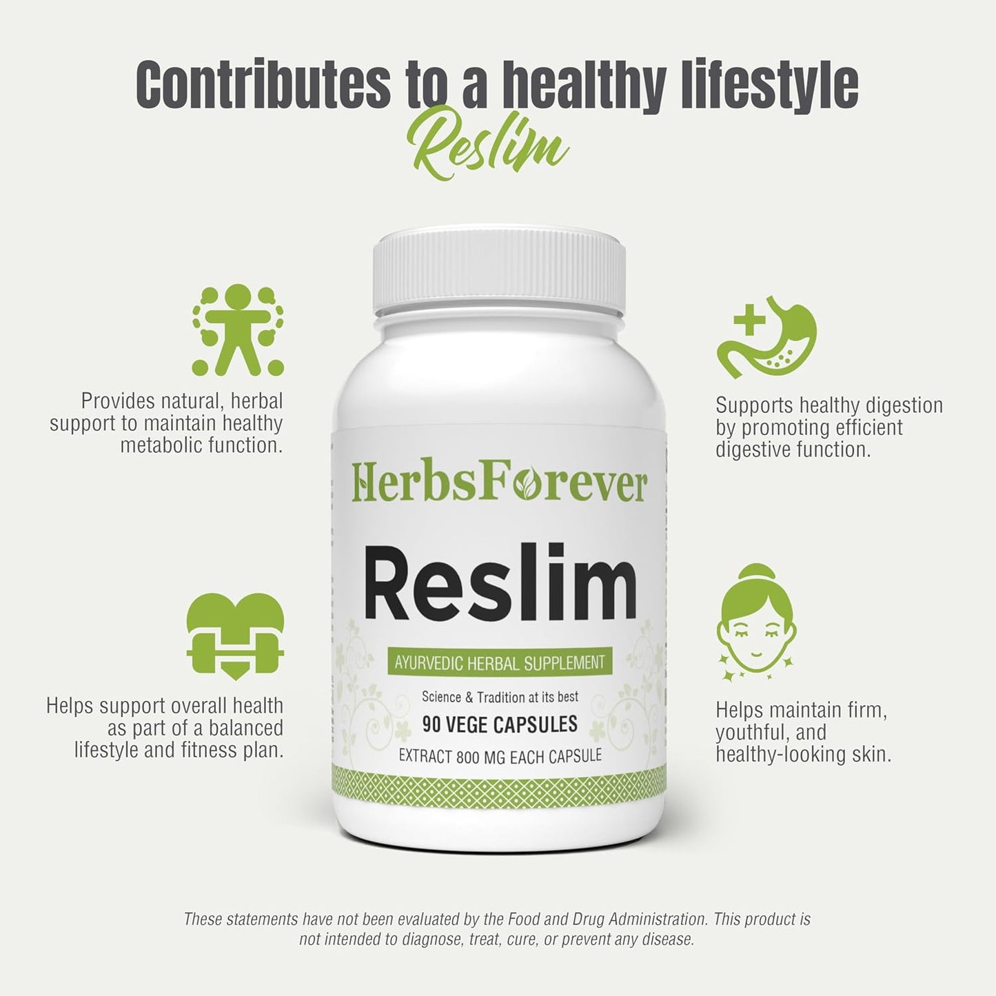 Reslim Capsules – Ayurvedic Herbal Supplement for Kapha Balance (90 Vegetarian Capsules) - görsel 5