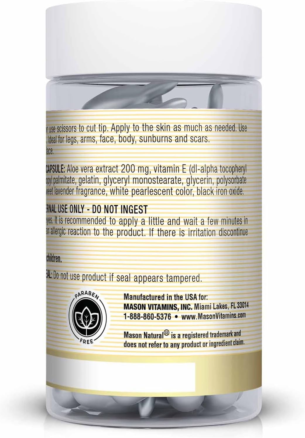 MASON NATURAL Aloe Vera & Vitamin E Body Cream - 60 Snip-Off Capsules - görsel 3