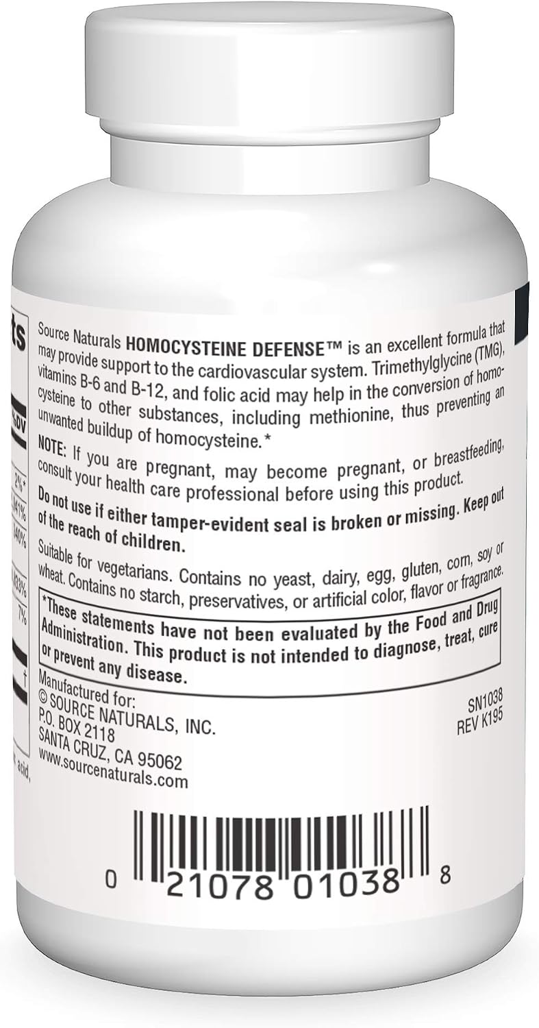 Source Naturals Homocysteine Defence - 60 Tablets - görsel 2